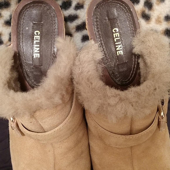 Celine Suede Studed Mules - Picture 3 of 7
